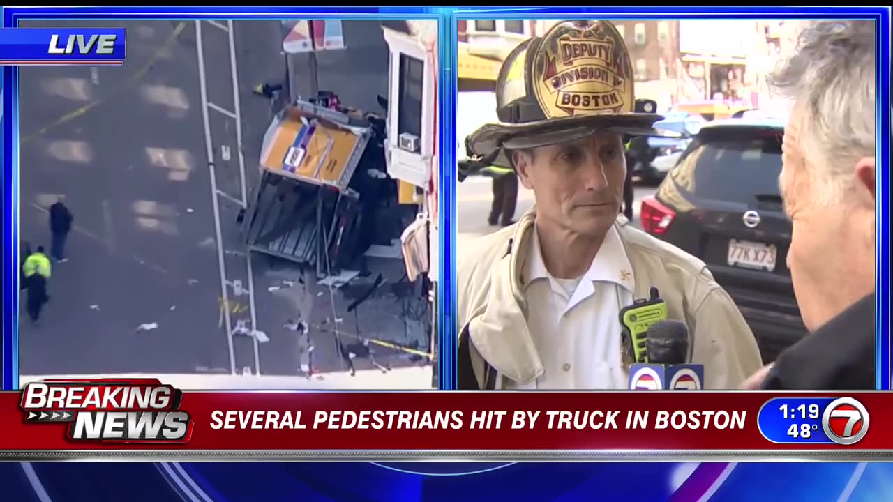 BREAKING: One Dragged, 5 Injured, 2 Critical as Van Plows Into Pedestrians in Boston - Boston FD
