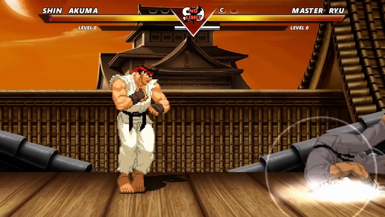 SHIN AKUMA vs MASTER RYU - (Hardest AI)