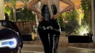 Sexy leather shoot in Dubai