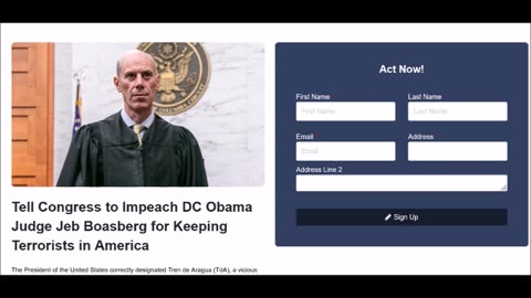 Tell Congress to Impeach DC Obama Judge Jeb Boasberg