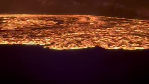 Lava Flowing from Kilauea Volcano