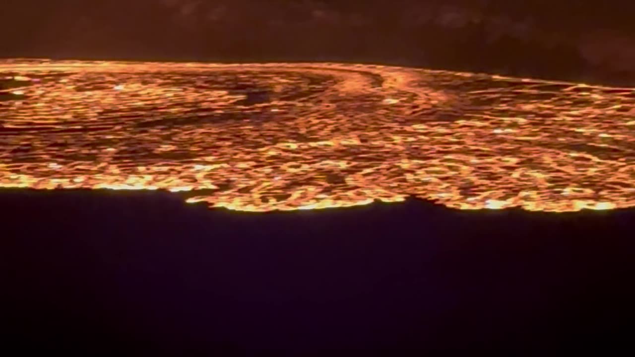 Lava Flowing from Kilauea Volcano