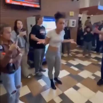 Damn she beat the pee out the girl