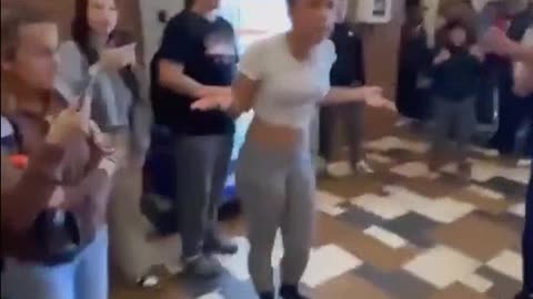 Damn she beat the pee out the girl