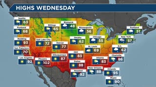 (5.19.25) Severe Weather Outbreak Moving East Tuesday. Record Heat in S.E. & So. CA - Cold Nestles into North Central