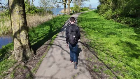 Walk & Aerial View of Monnickendam (Raw drone footage)