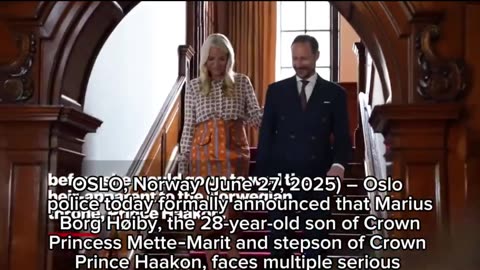 Oslo police announce rape and sexual assault charges against son of Norwegian crown princess