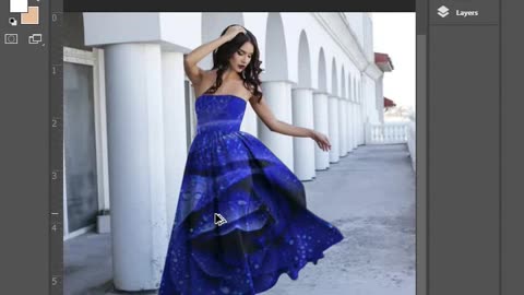 How to Apply Patterns on Dresses in Photoshop 2025 #shortsvideo || #dressdesign || #shorts