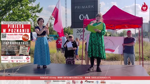 PIKIETA W POZNANIU PRZECIWKO NISZCZENIU SZKOŁY