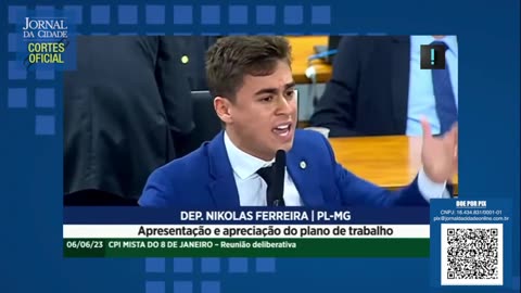 "Falam que somos contra a democracia e recebem Nicolás Maduro. Tá de sacanagem? diz Nikolas em CPMI 2023-06-06
