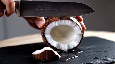 Coconut 🥥 Cutting Satisfying ASMR