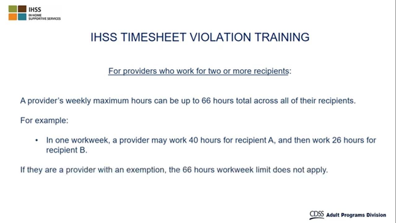 66 Hour Weekly Limit