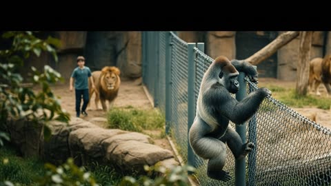 Gorilla Saves Boy From Lions! Incredible Rescue