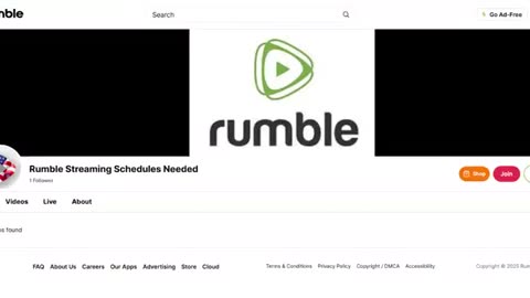 Rumble Streaming Schedules Needed