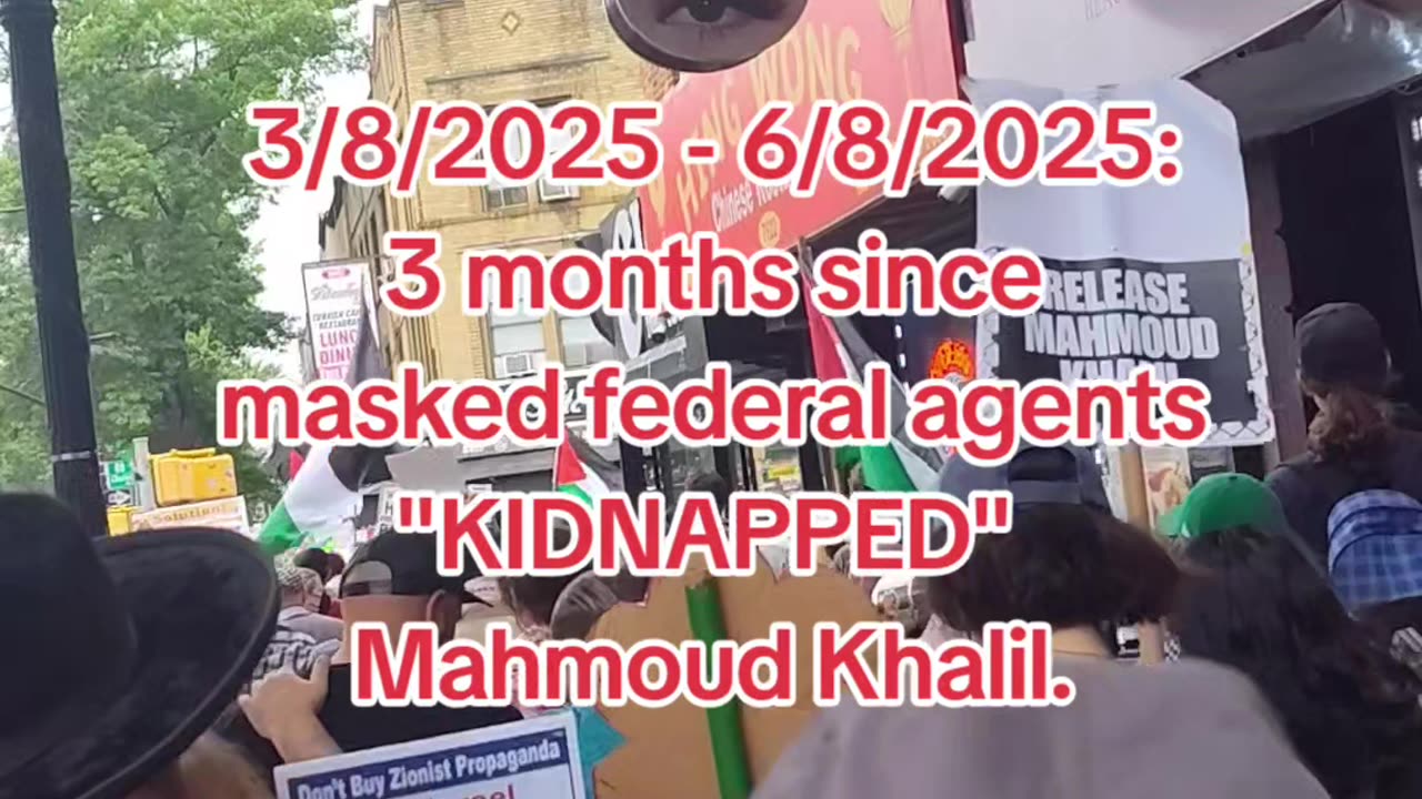 3 months since masked agents "KIDNAPPED" Mahmoud Khalil.