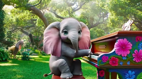 Adorable Anime Baby Elephant Plays Piano at the Zoo!