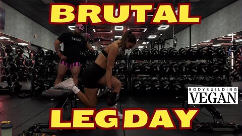 Coach Thebodybuildingvegan & Client Mya | Brutal VEGAN Leg Day @ TLF Gym | Hack Squats