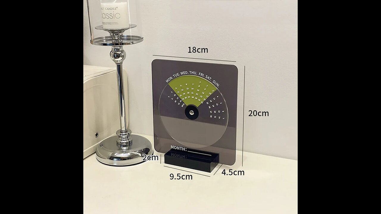 Acrylic Record Rotating Perpetual Calendar