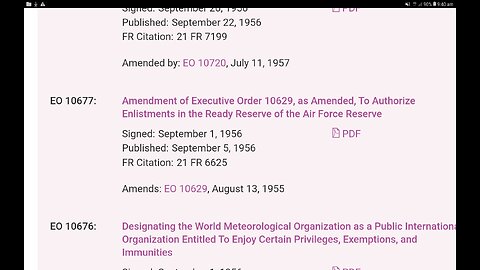 President Eisenhower Executive Order 10677