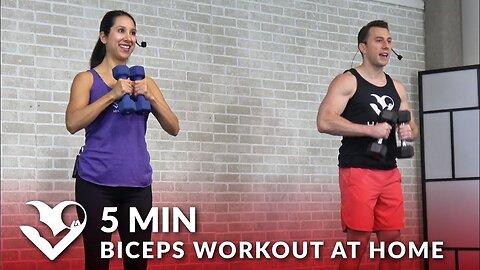 5 Minute Biceps Workout at Home - Bicep Workout with Dumbbells - Home Bicep Exercises Routine