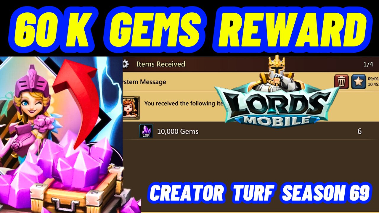 🔥 60K Gems Reward Lords Mobile! Creator Turf Full Tutorial Lords Mobile Revealed!