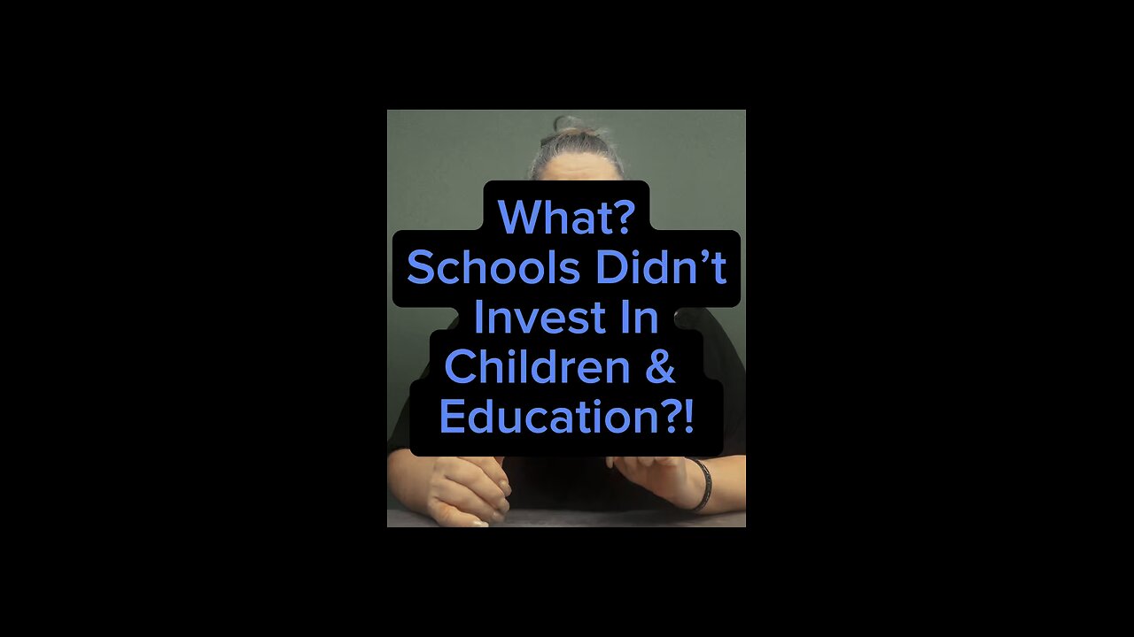 Schools Didn’t Invest In Children’s Education? 🤯