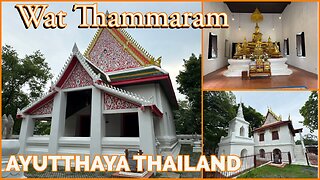 Historic Wat Thammaram วัดธรรมาราม - Temple of the Darma - Ayutthaya Thailand 2025