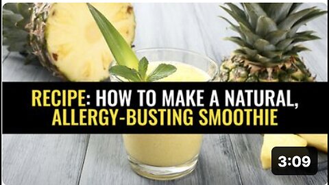 "Natural Allergy-Busting Smoothie Recipe"