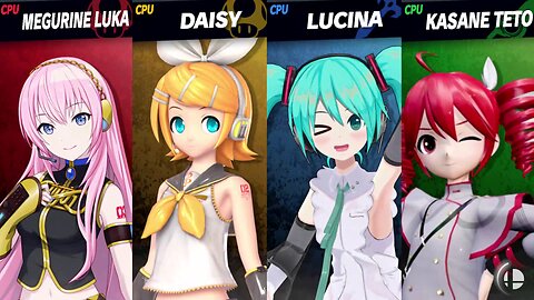 Luka vs Rin vs Miku vs Teto & Neru. [Chaos Kid Member Request] SSBU Quickie