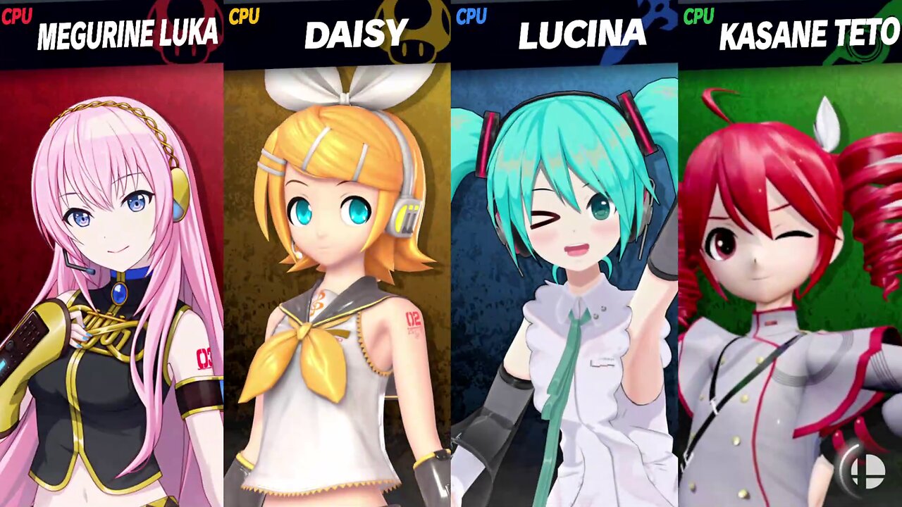 Luka vs Rin vs Miku vs Teto & Neru. [Chaos Kid Member Request] SSBU Quickie
