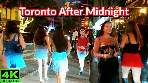 【4K】Friday After Midnight in Downtown Toronto | King Street West Nightlife Walk 🌙🔥
