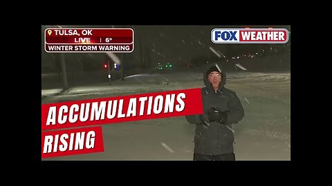 Snow Accumulations Rise In Oklahoma As Major Winter Storm Barrels Across The Country