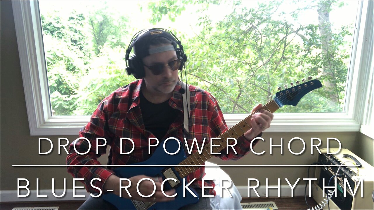 Drop D power chord with blues rocker rhythm