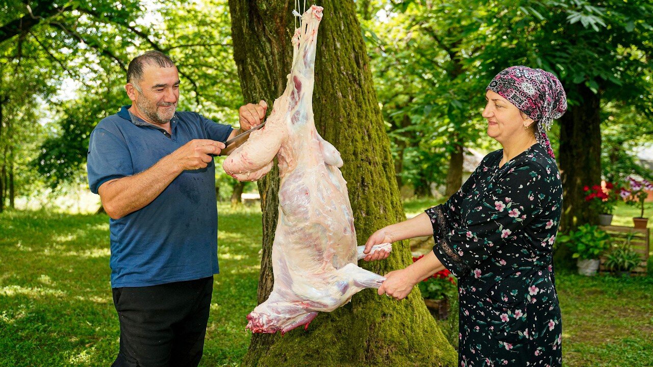 Delicious Shah Pilaf and Lamb Slaughtering