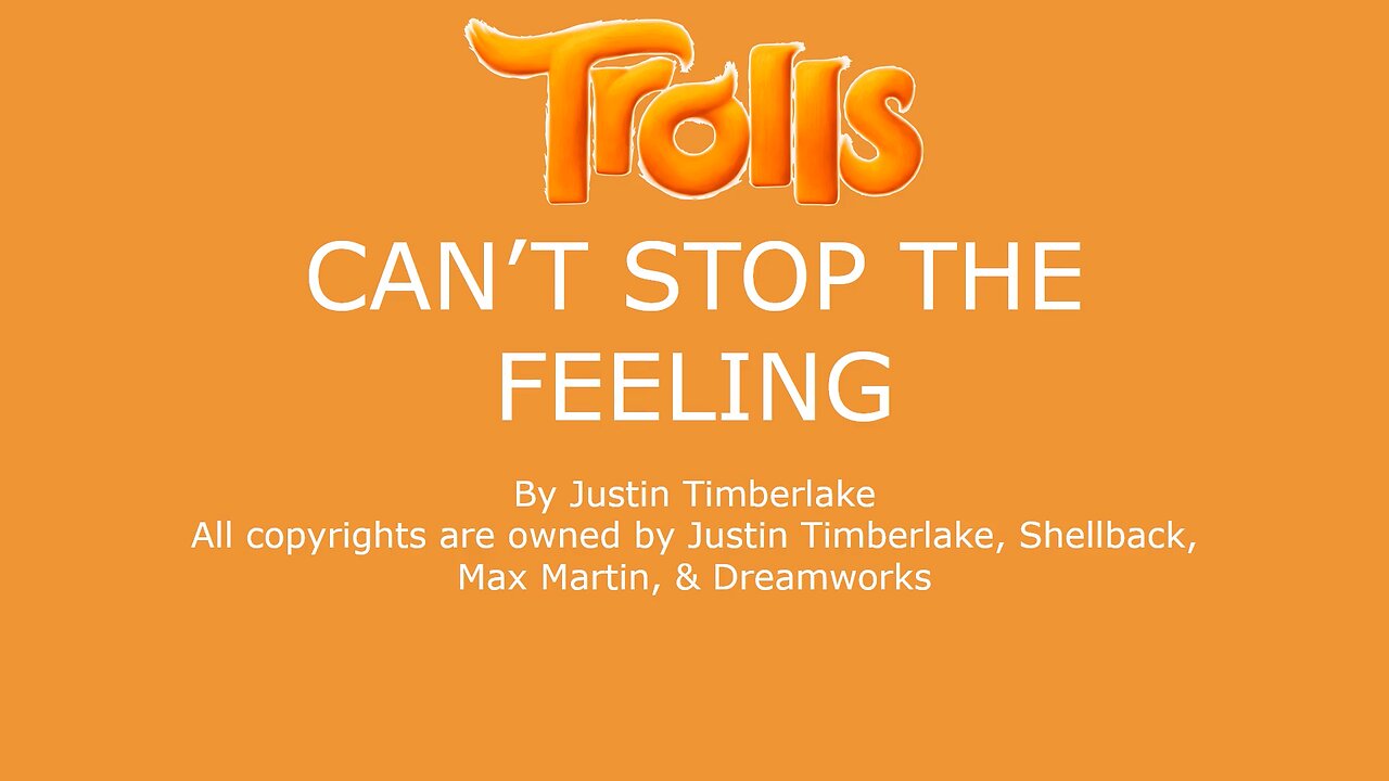 CAN'T STOP THE FEELING