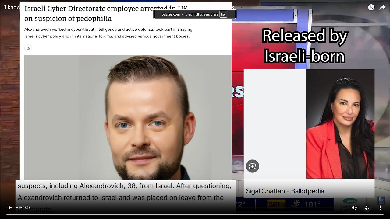 Trump appoints DA Sigal Chattah who released cyber expert from PDF charges who returns to Israel
