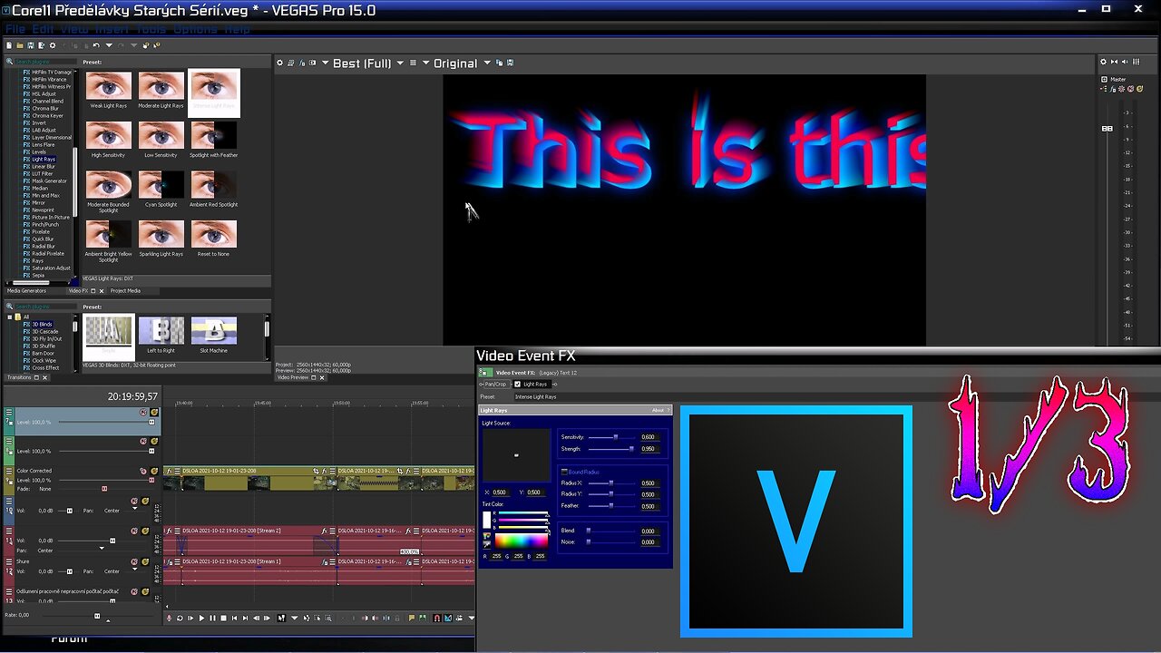 Video Creation Tutorials |06| Magix Vegas Pro Basics part ⅓ [EN/CZ]