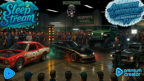 AUTOMOTIVE & MOTORSPORTS LATE NIGHT/EARLY AM TV IN THE HKM RACE GARAGE!!! SLEEP STREAM!!!!
