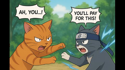 fighting cats 🤣