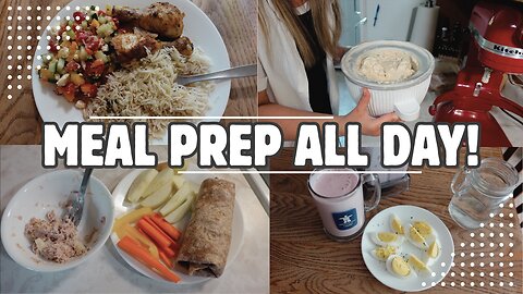 FULL DAY OF MEALS + HOMEMADE ICE CREAM IN KITCHENAID MIXER