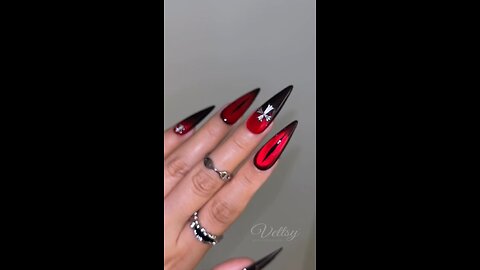 Royal Maroon Acrylic Nails with 3D| Mehroon Nail Art Design 2025