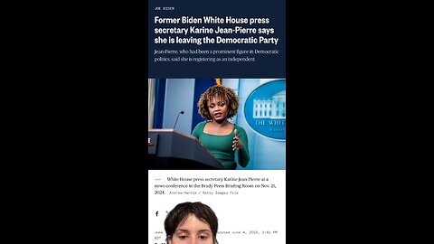 Karine Jean-Pierre Latest in Biden World to try to Rebrand