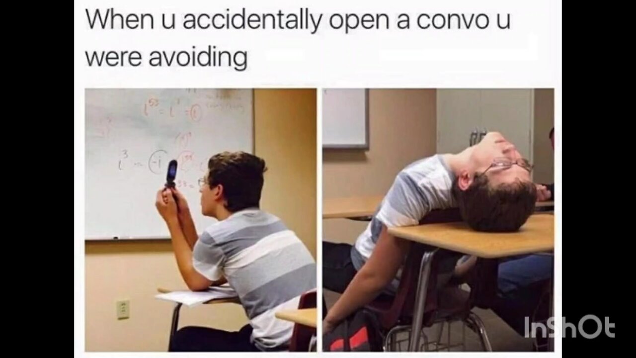 When u accidentally open a convo u were avoiding
