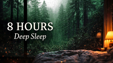 8H Deep Sleep Rain 🌧 Forest Bedroom Ambience for Insomnia Relief & Stress Reduction🌿 Healing Rest