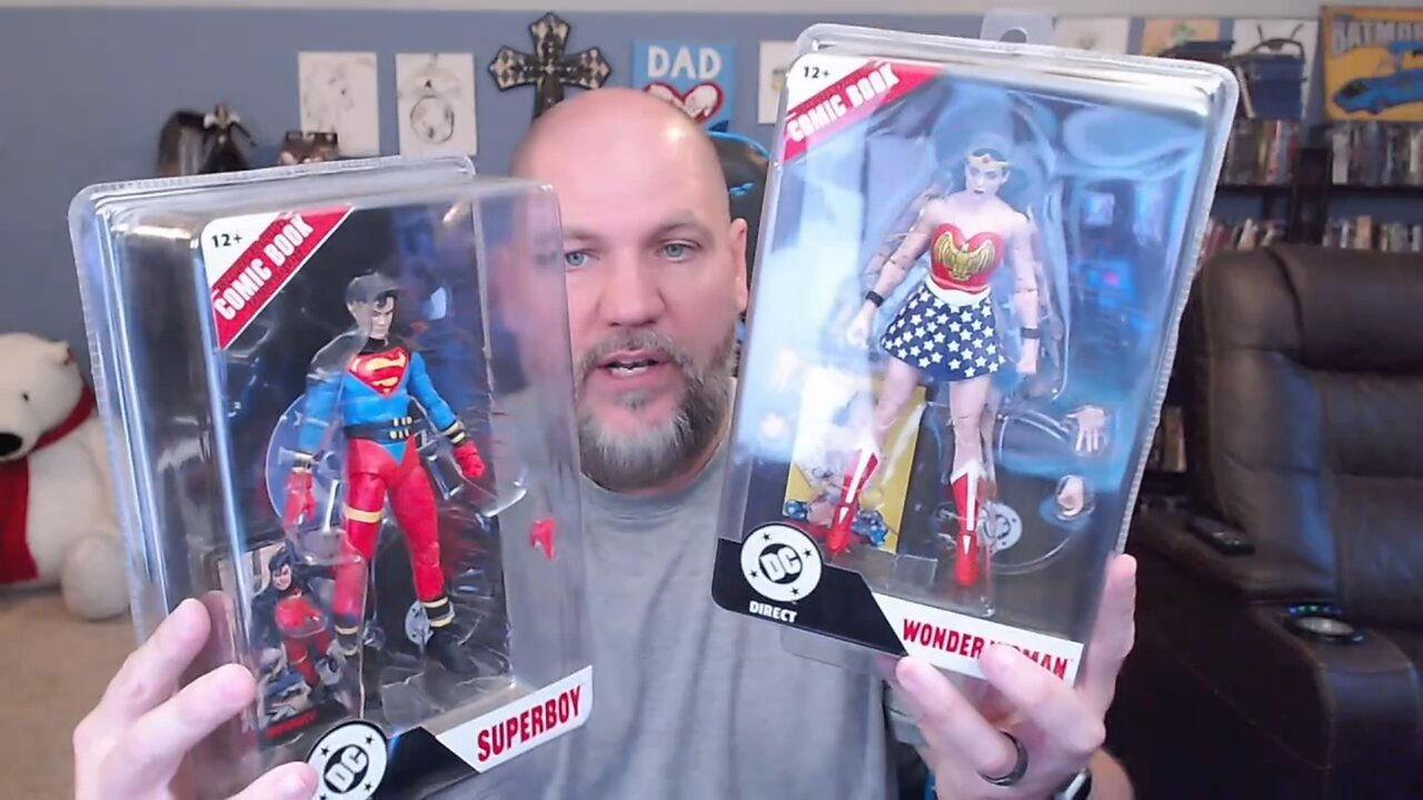 Action Figure Finds at GameStop - McFarlane DC Direct Superboy and Sensation Comics Wonder Woman.