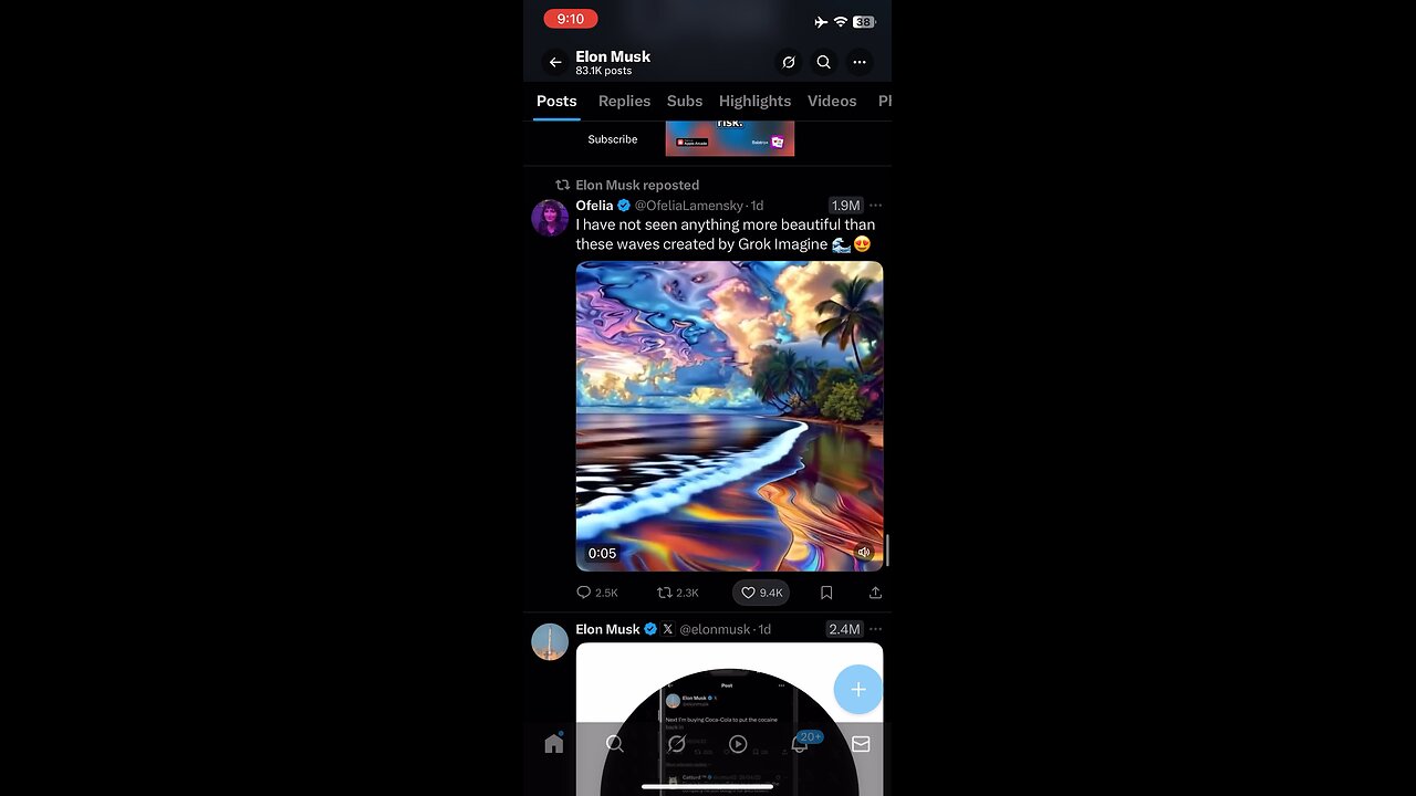 Elon Musk posts on X : Grog , turn your photo into live