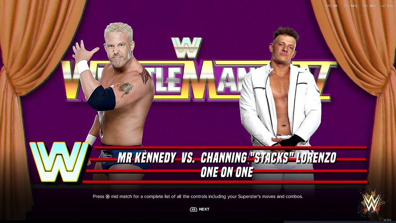 WWE 2k24 Mr Kennedy vs Channing Stacks Lorenzo