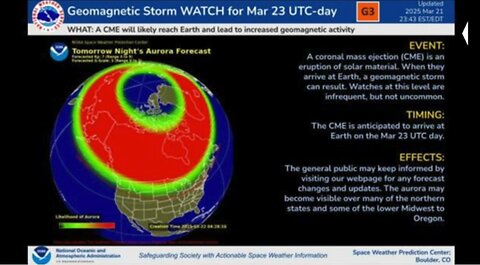 Level 3 Solar Storm Alert, Two Impacts Coming Mar.22.2025