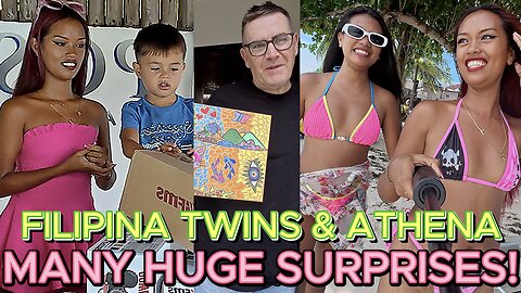 🇵🇭 Filipina Morena Twins & Athena & French Family Visit! OFF GRID ISLAND FAMILY PHILIPPINES LIVING