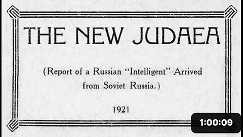 The New Judea (1921) [FULL AUDIOBOOK] Rare Pamphlet on Bolshevik Russian Revolution